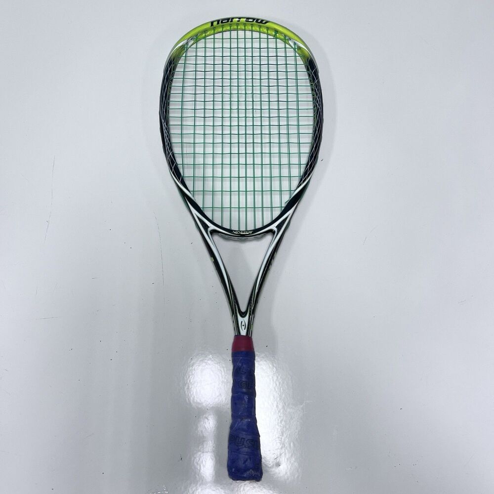 Harrow Vapor Dread II 140g 380mm Squash Racket Black Yellow Green Strung